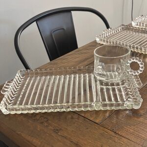 Hazel Atlas 1940s Sip Snack and Smoke Set